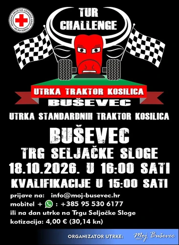 Utrka traktor kosilica “TUR CHALLENGE” BUŠEVEC – 2026